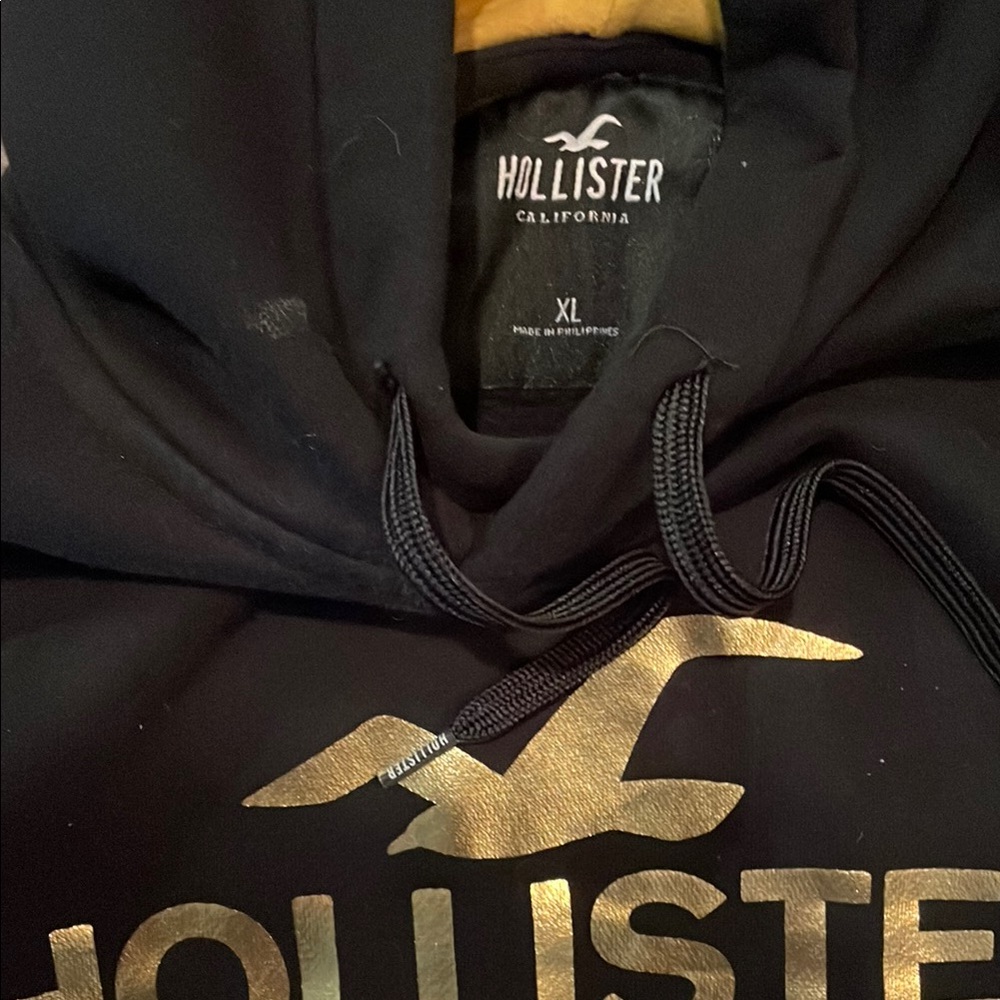 Hollister Black and Gold Sweatshirt - Picture 2 of 6